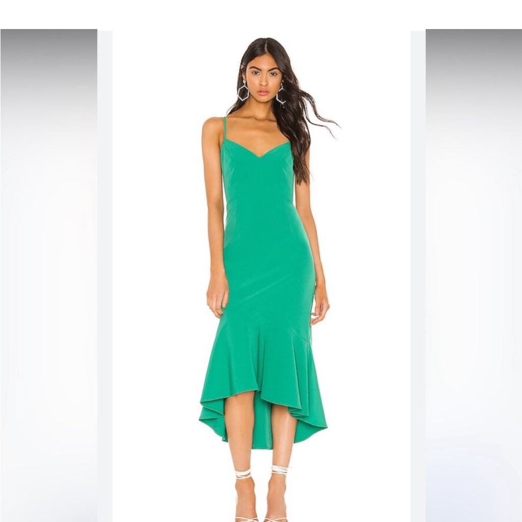 Brand New Bardot Dress | Bardot Lisandra Green High-Low Midi Dress
